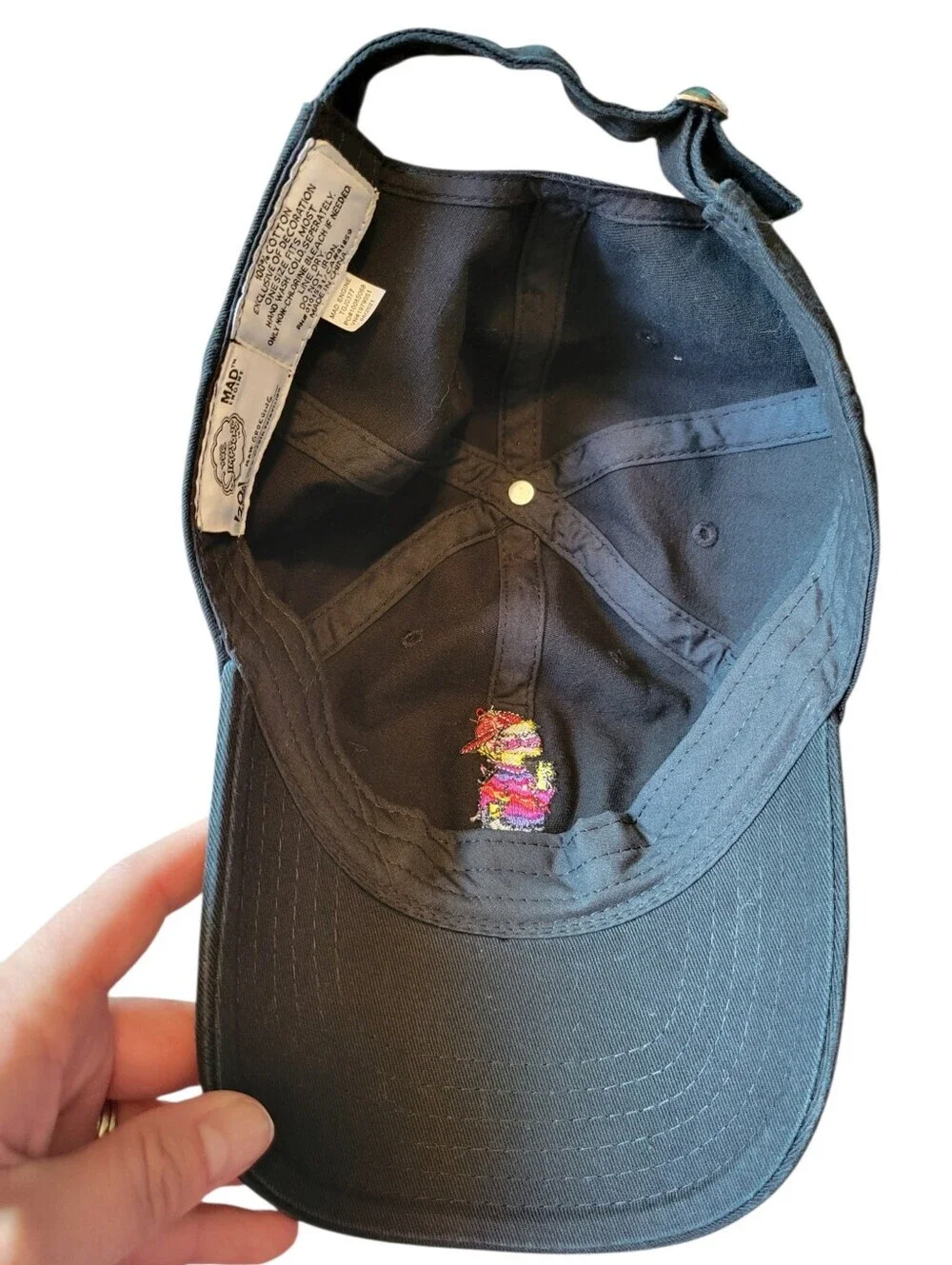 The Simpsons Black Baseball Hat With Lisa Simpson Embroidered On Front